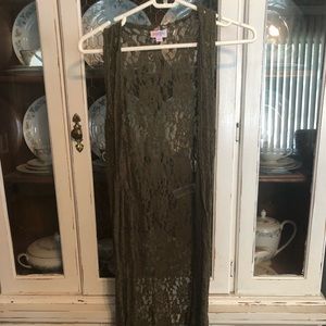 Lularoe Hunter Green Lace Joy